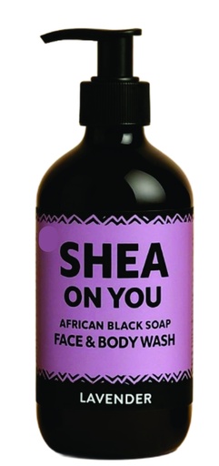 [FDA/Co.25-61789] SHEA ON YOU LAVENDER AFRICAN BLACK SOAP -  FACE AND BODY WASH 500ML